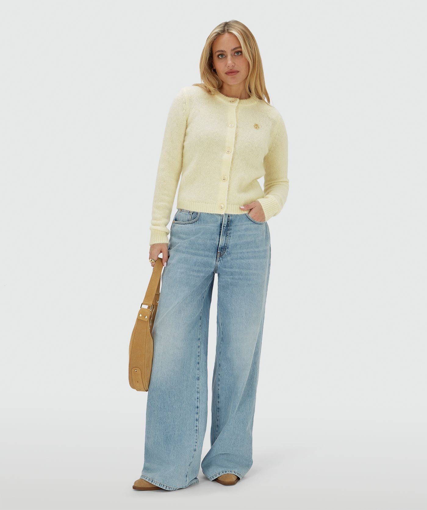 PAULINE regular fit vest - butter yellow