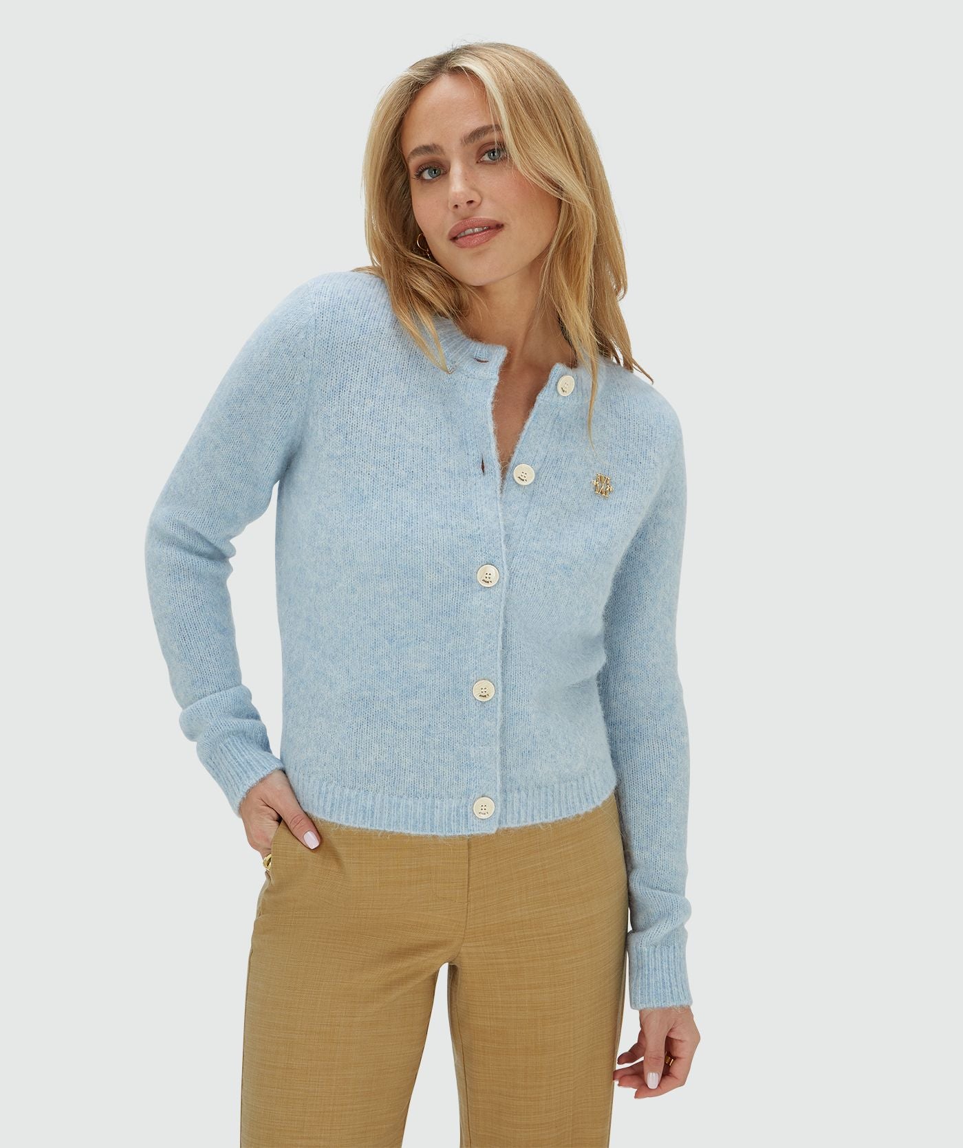 PAULINE regular fit vest - fresh blue melange