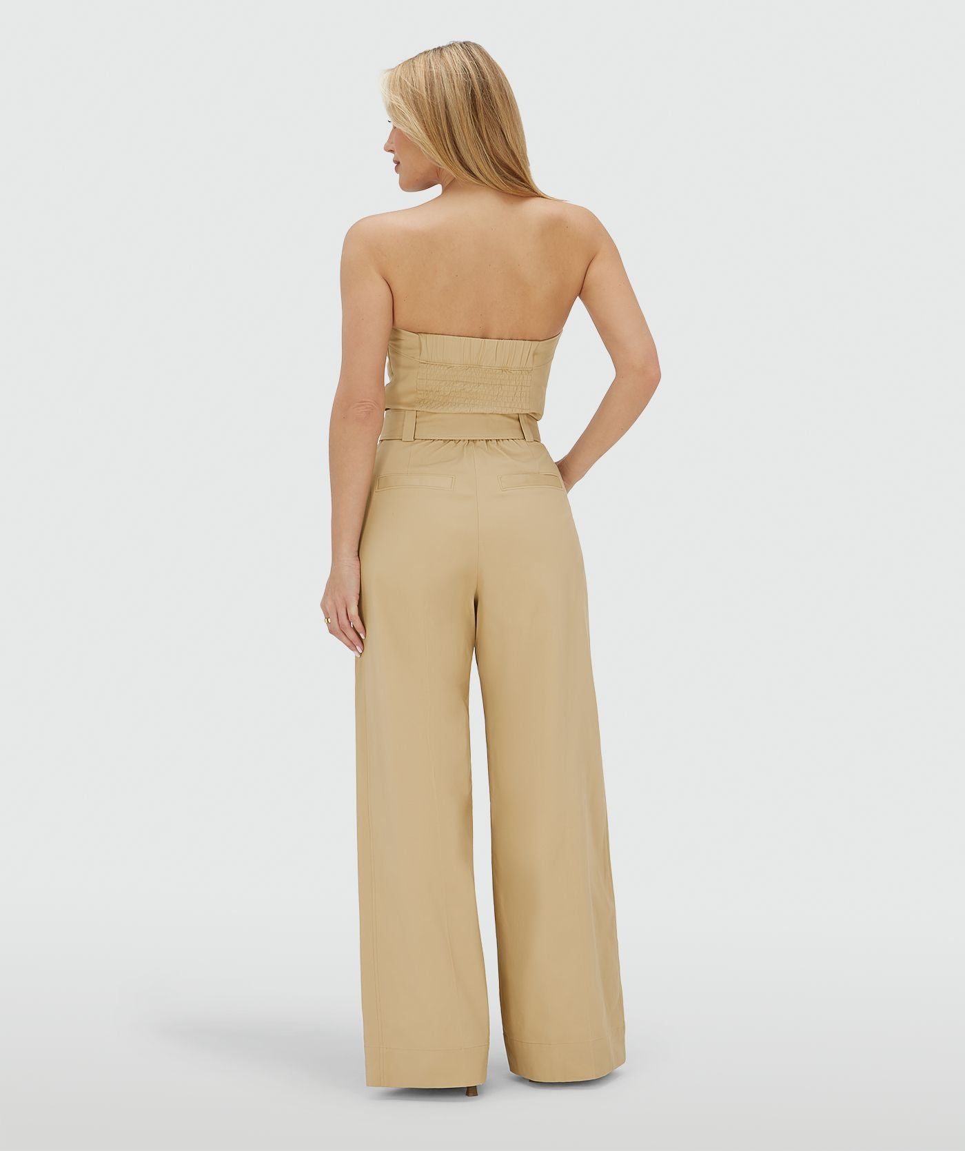 MYRA wide leg jumpsuit - light camel