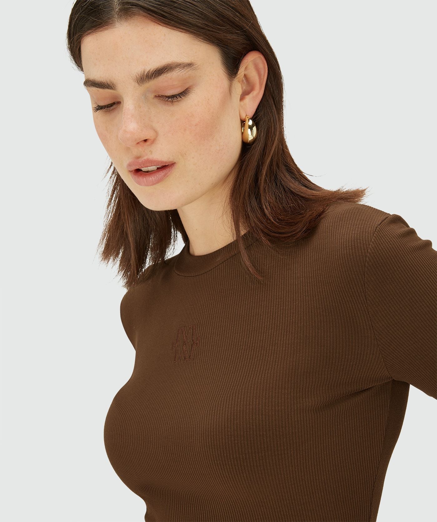 ATLAS super fitted top - brown