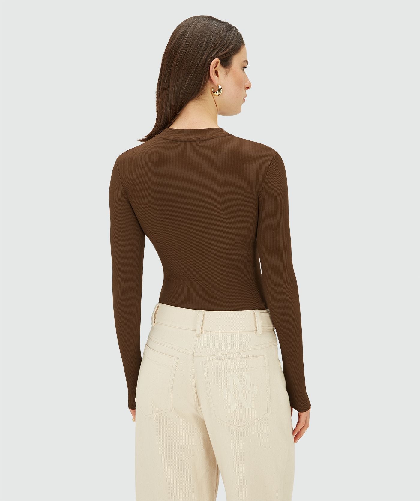 ATLAS super fitted top - brown