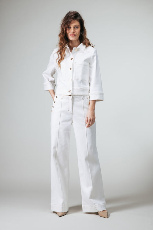 Liva Jeans jasje off white