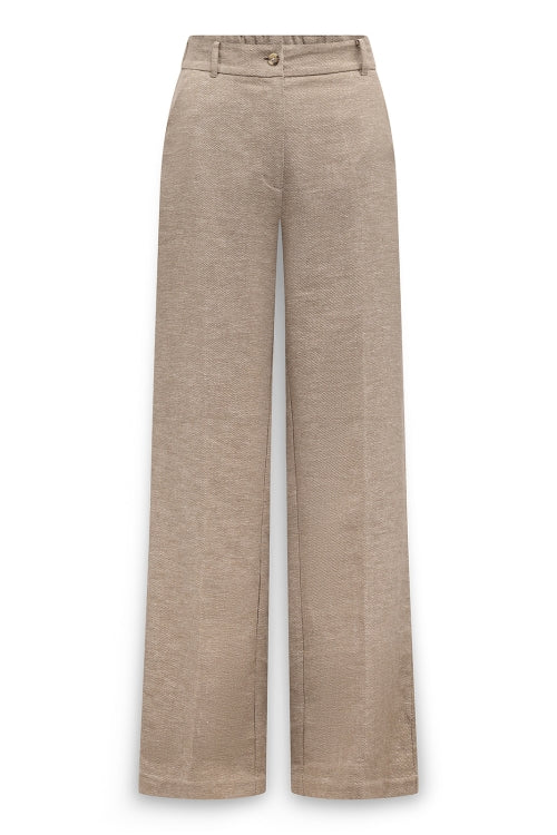 Roxanne Wijde pantalon met gouden glans