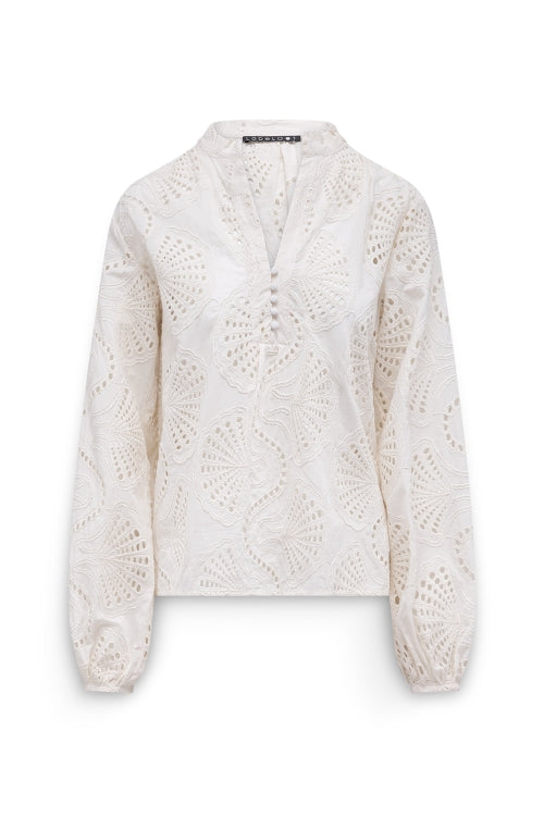 Anneke Blouse met broderie anglaise