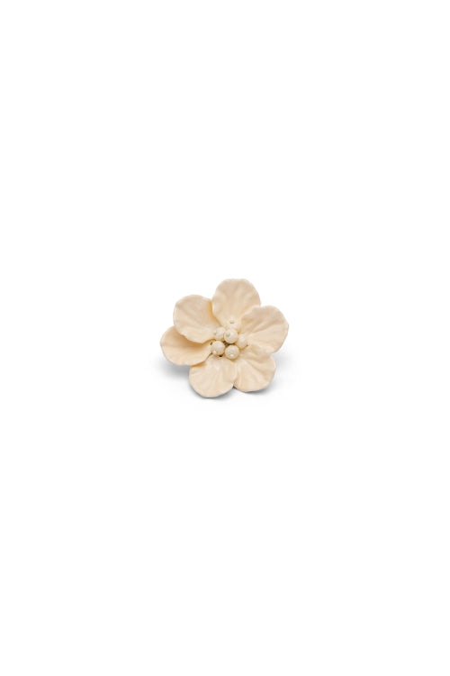 Flower broche beige