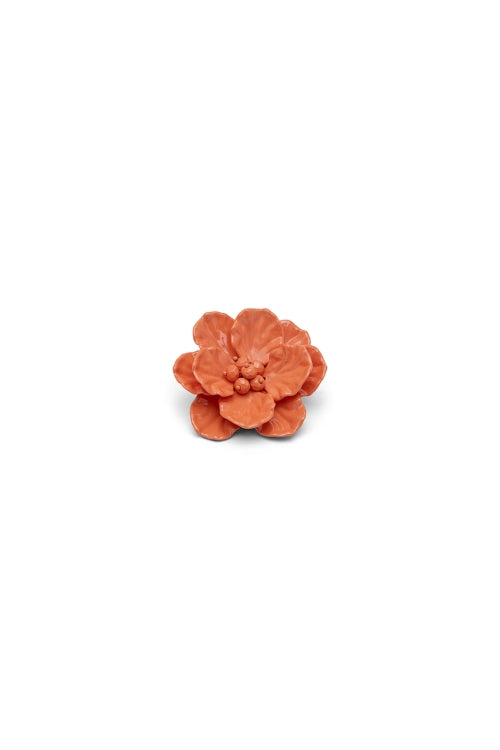 Flower broche koraal