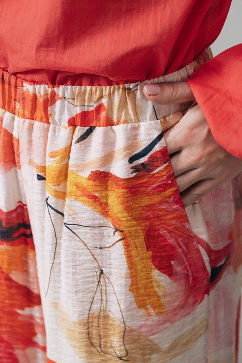 Rob Palazzobroek met botanische print