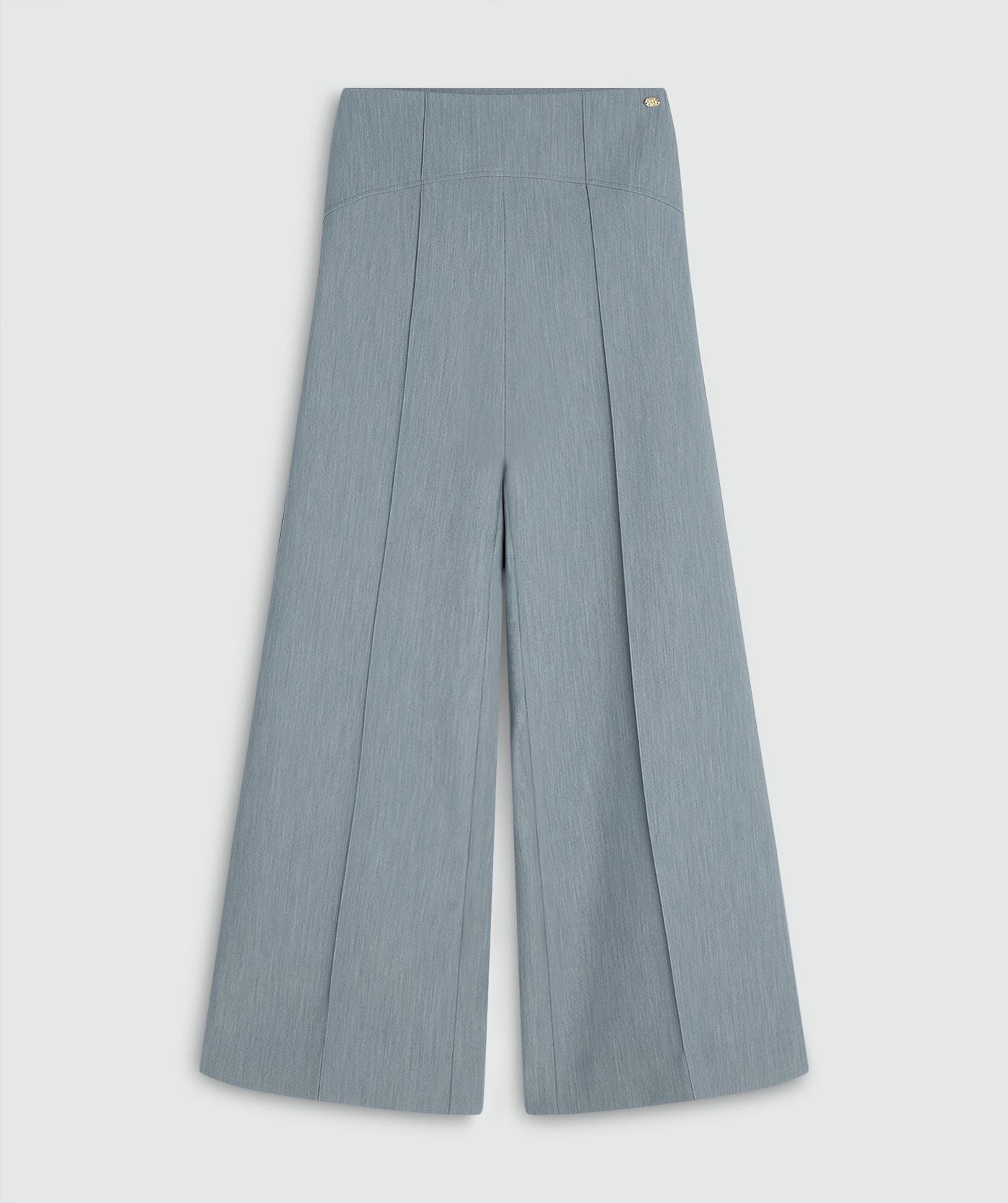 MICHELLA high waisted wide leg pantalon - sky blue melange