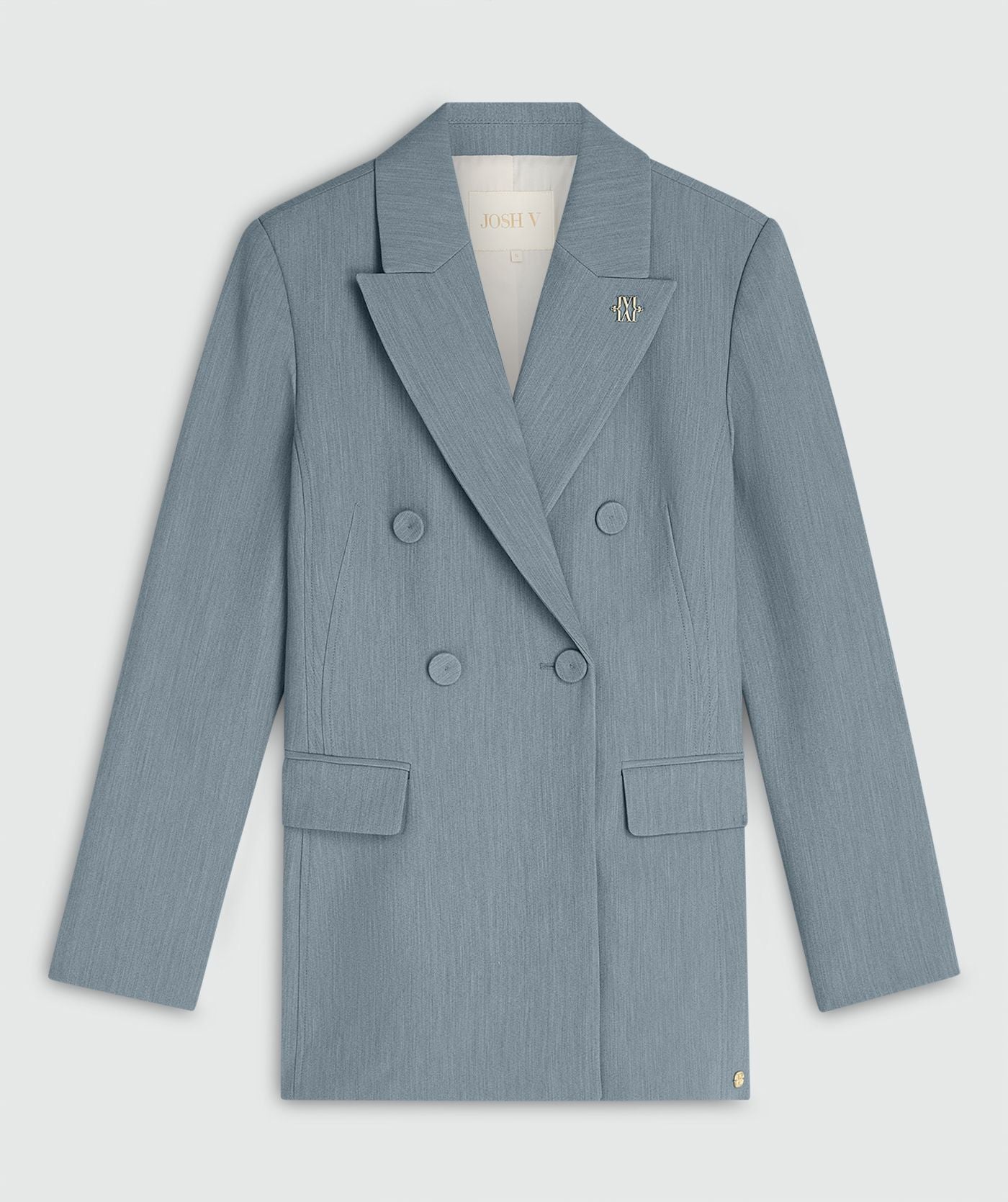 KASSIDY fitted blazer - sky blue melange