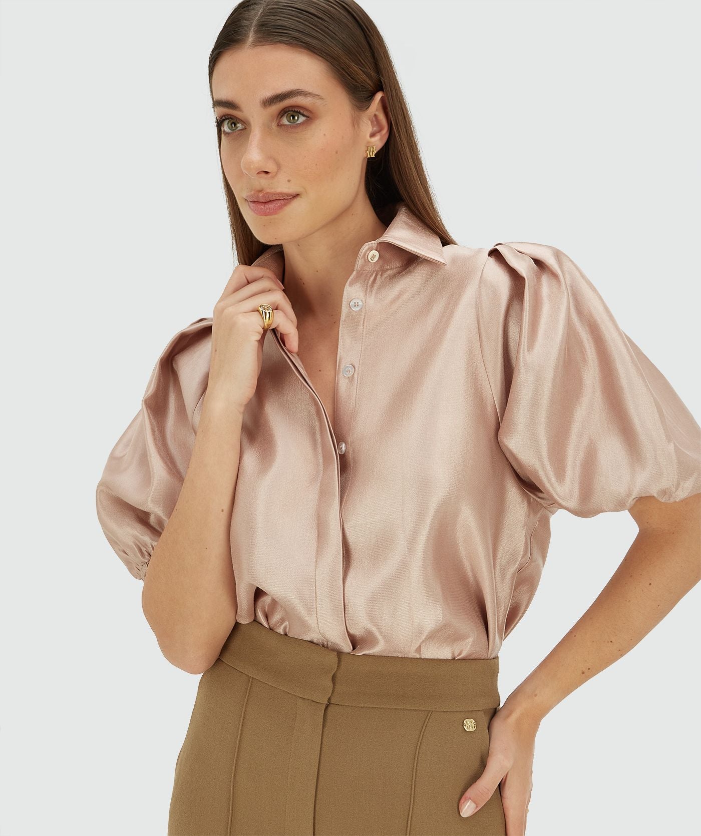 SYLVIANA regular fit blouse - dusty pink
