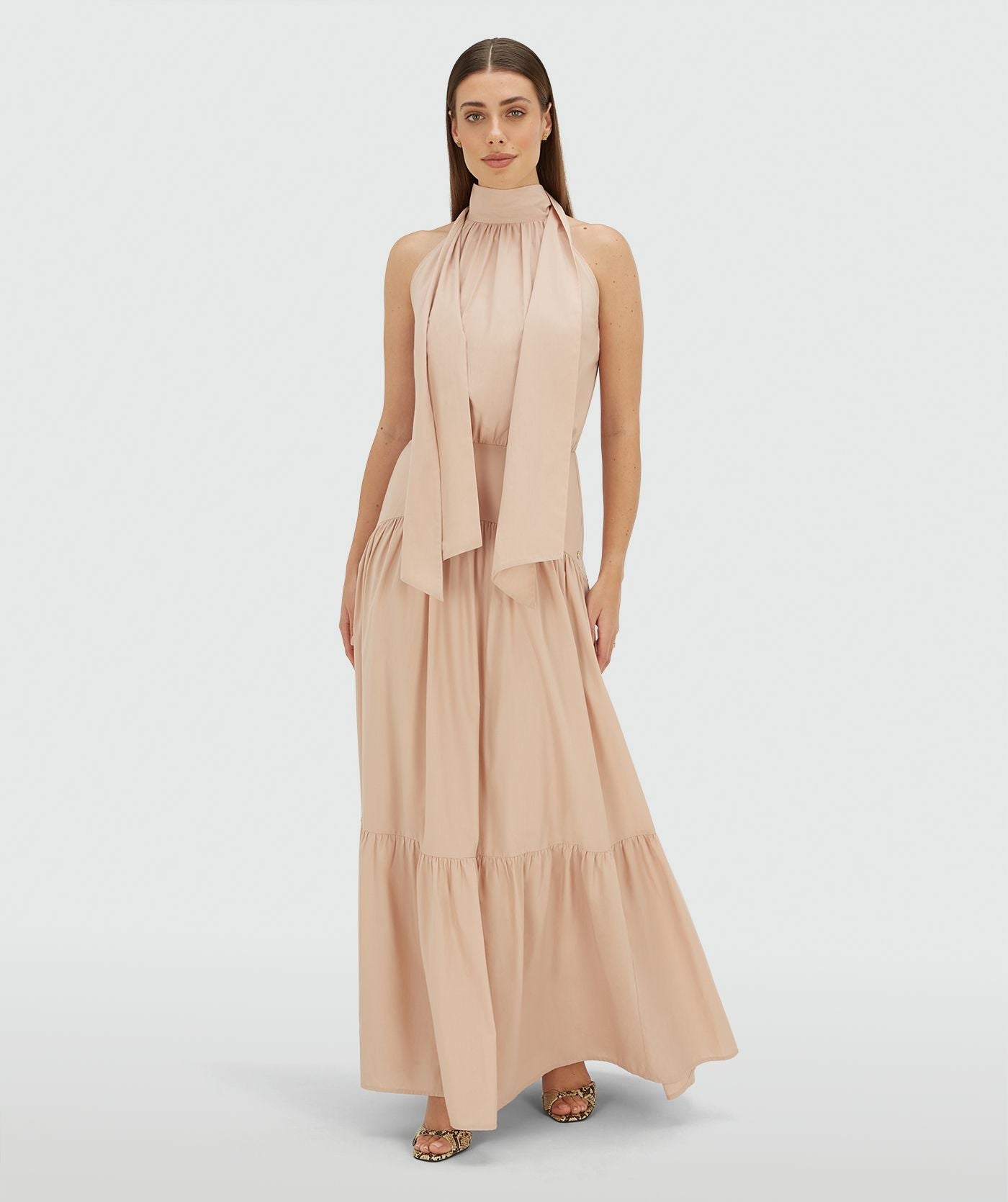 ELARA regular fit maxi jurk - dusty pink