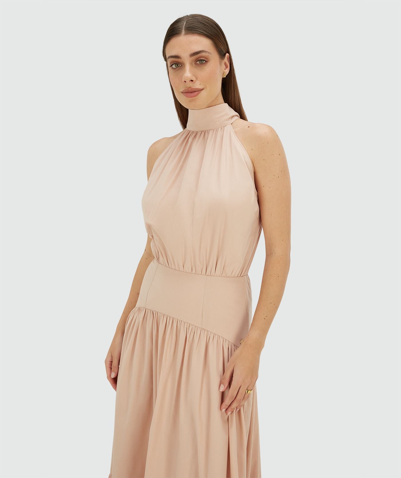ELARA regular fit maxi jurk - dusty pink