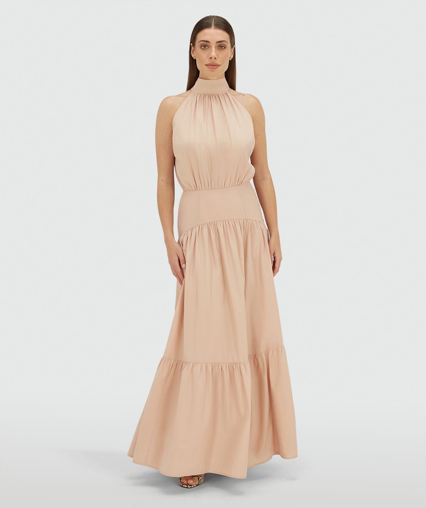 ELARA regular fit maxi jurk - dusty pink