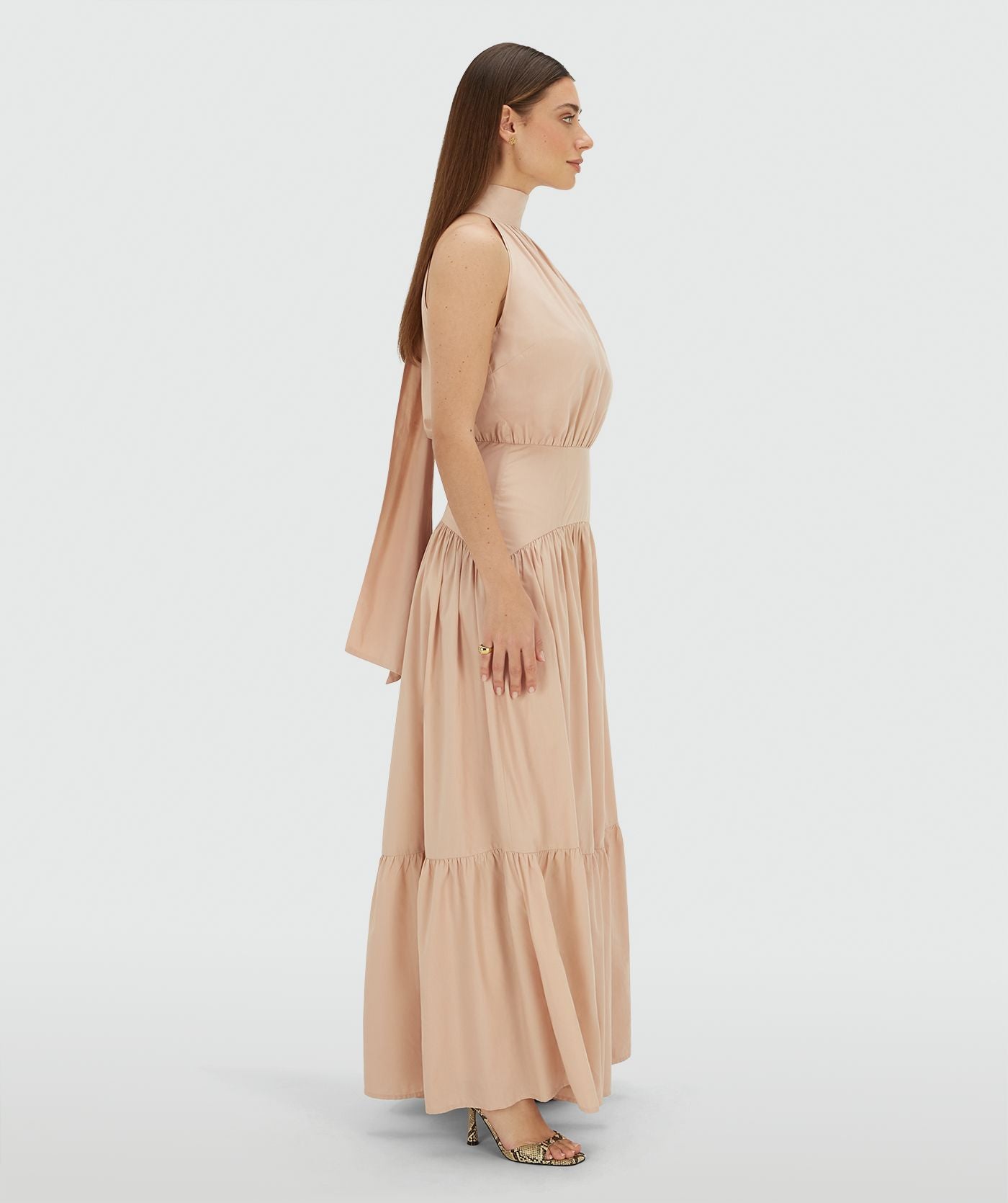 ELARA regular fit maxi jurk - dusty pink