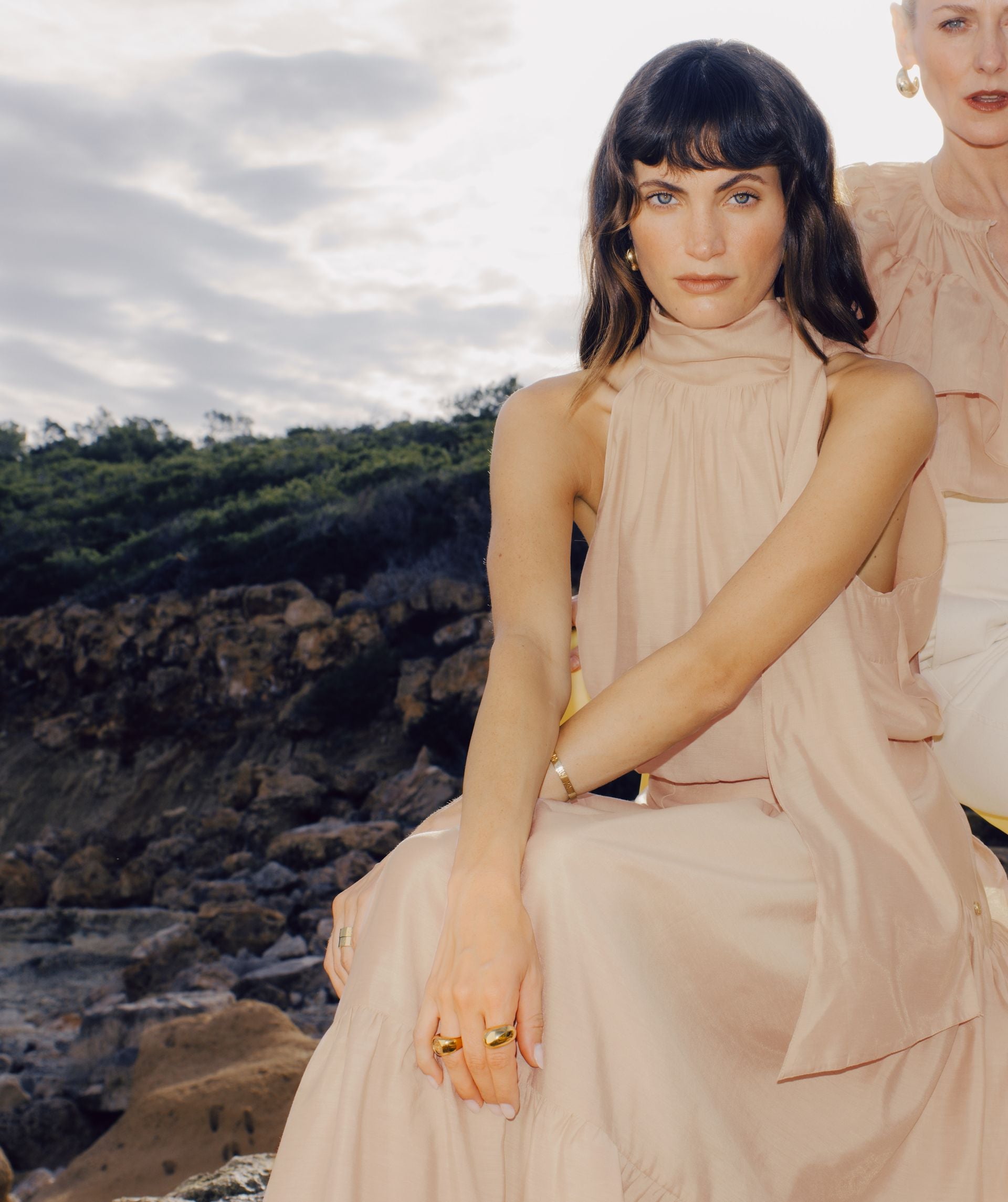 ELARA regular fit maxi jurk - dusty pink