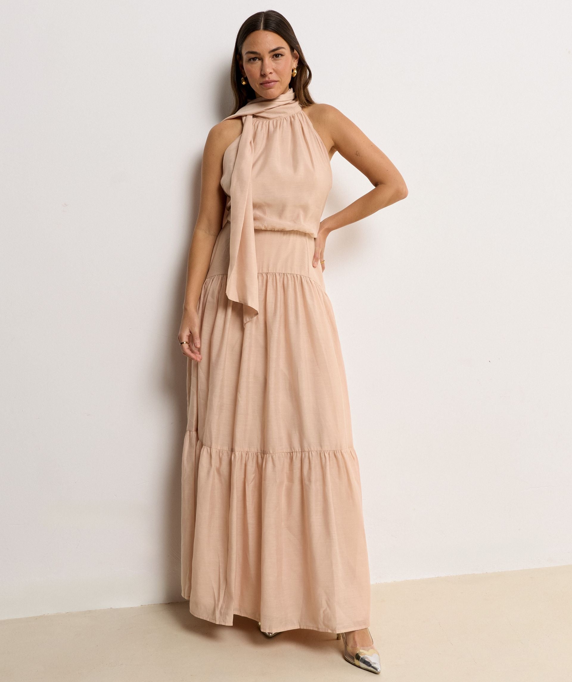 ELARA regular fit maxi jurk - dusty pink