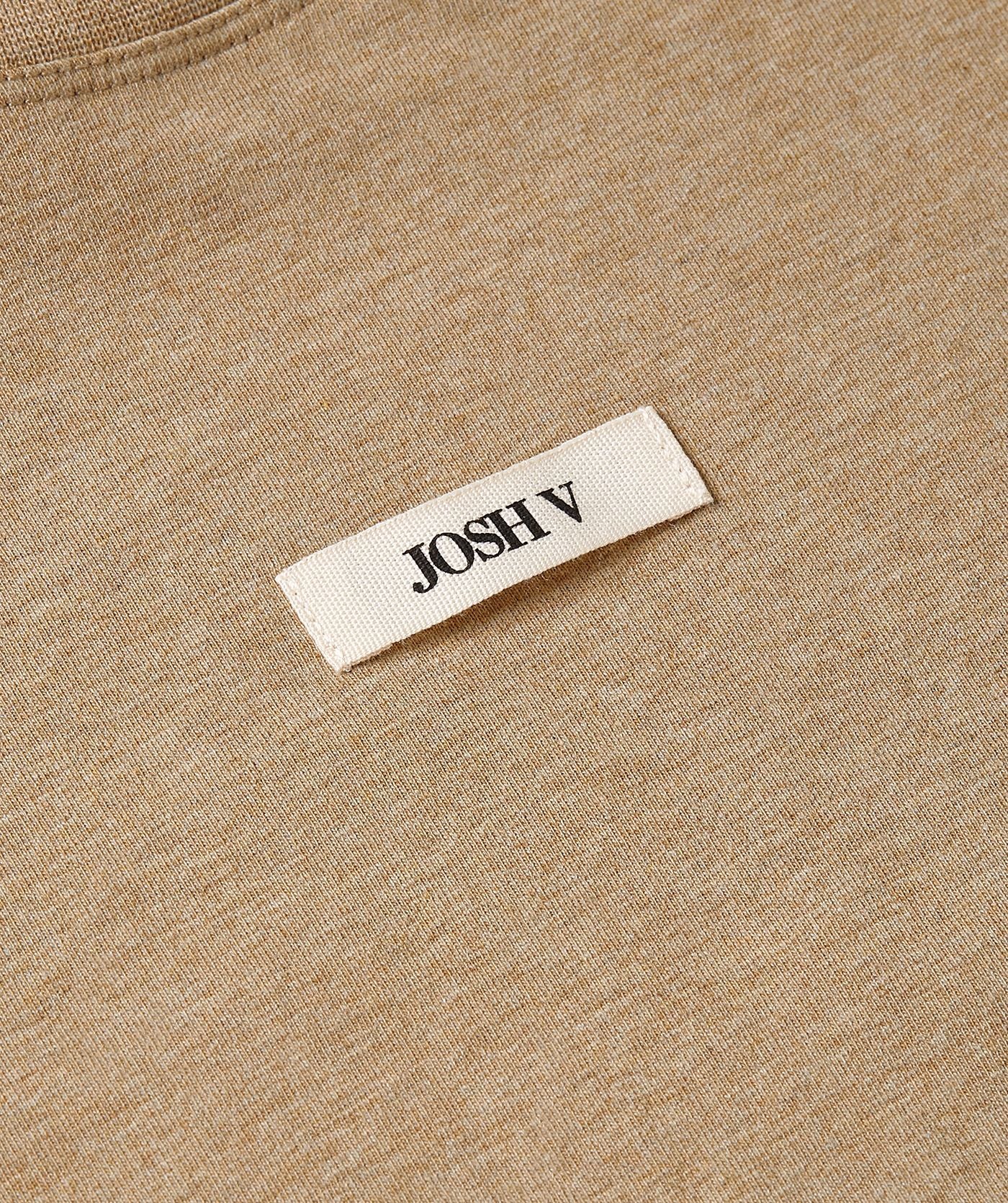 SUE regular fit T-shirt met schoudervulling - light khaki melange