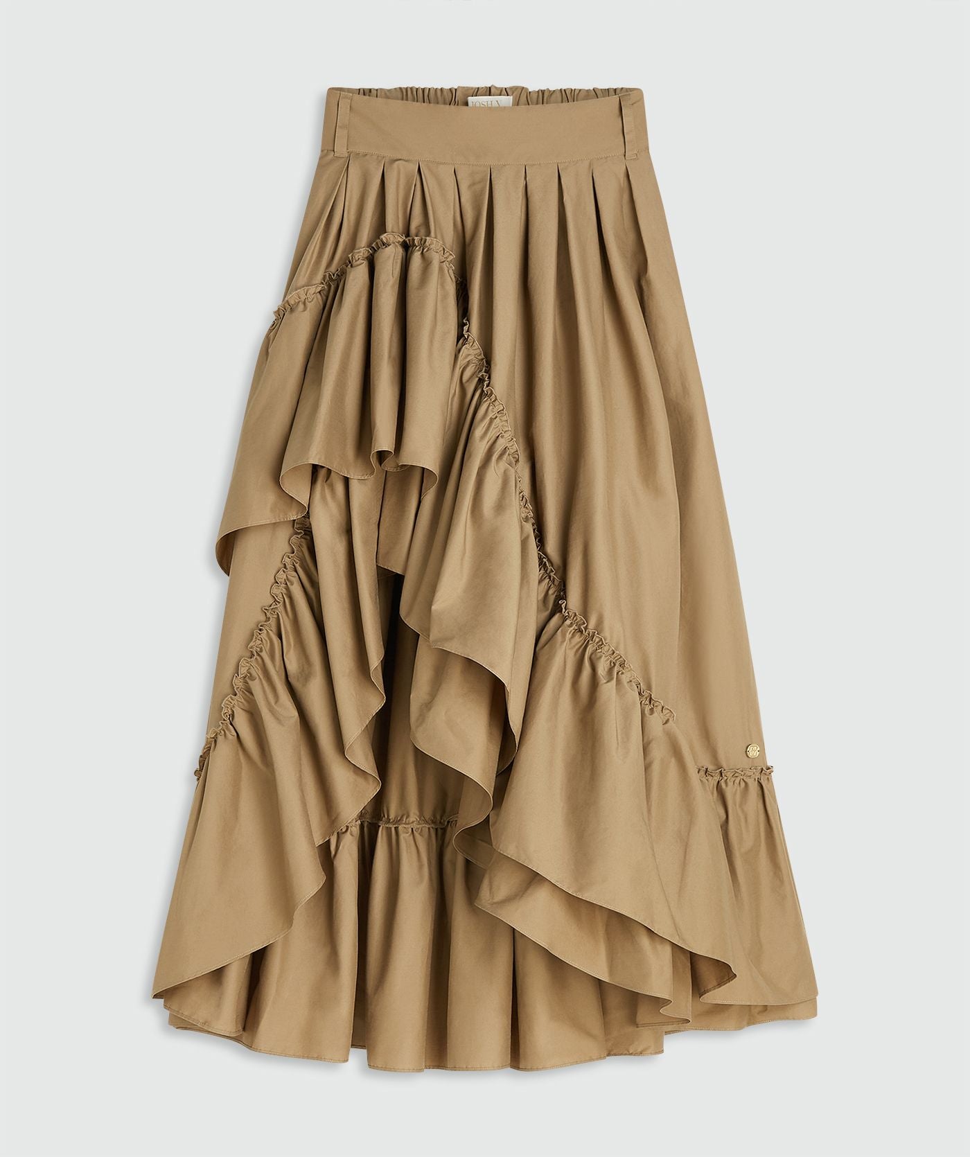 TARRANT high waisted maxi rok - light khaki