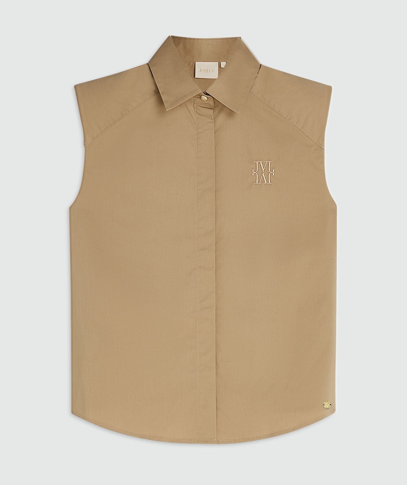 SUSIE straight fit blouse - light khaki