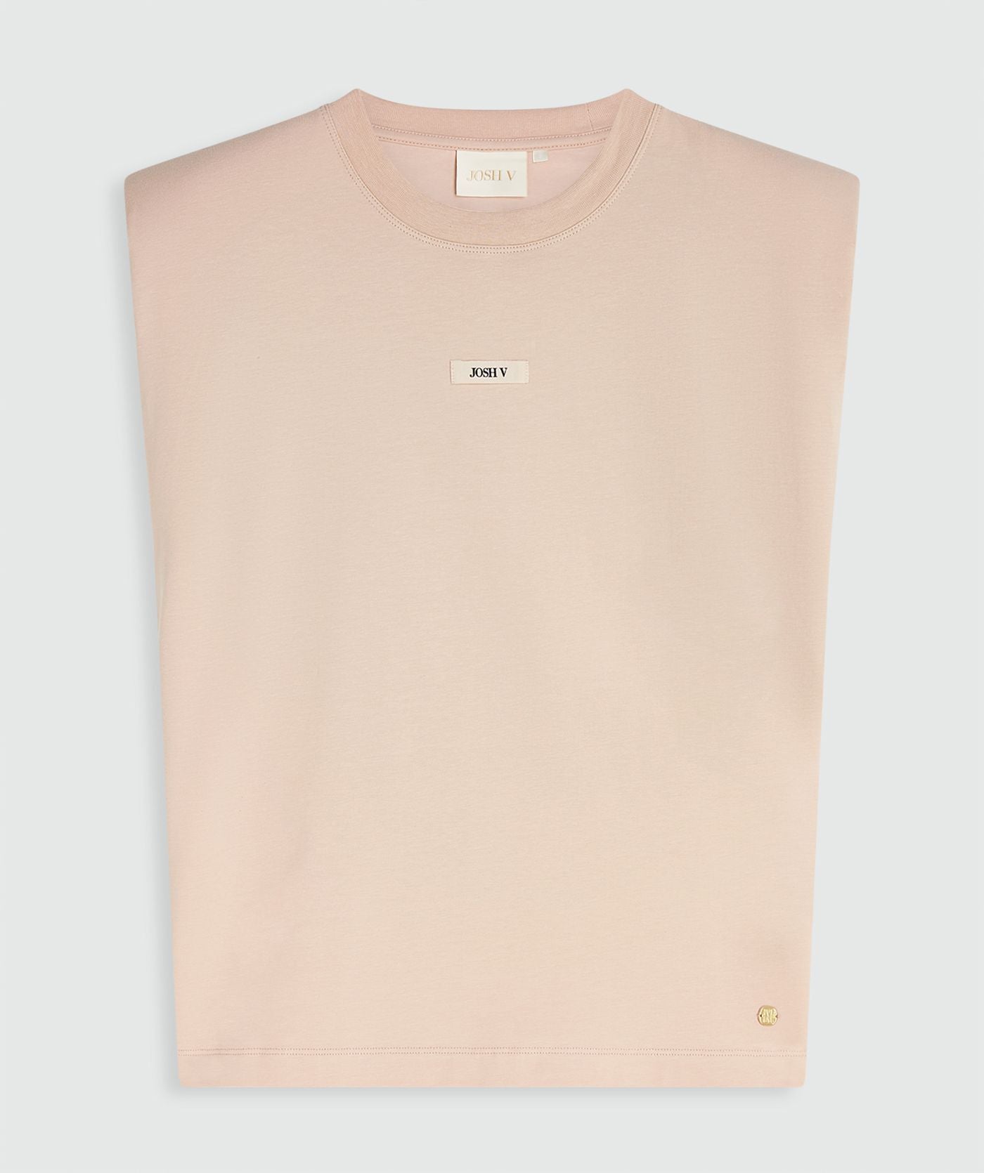 SUE regular fit T-shirt met schoudervulling - dusty pink