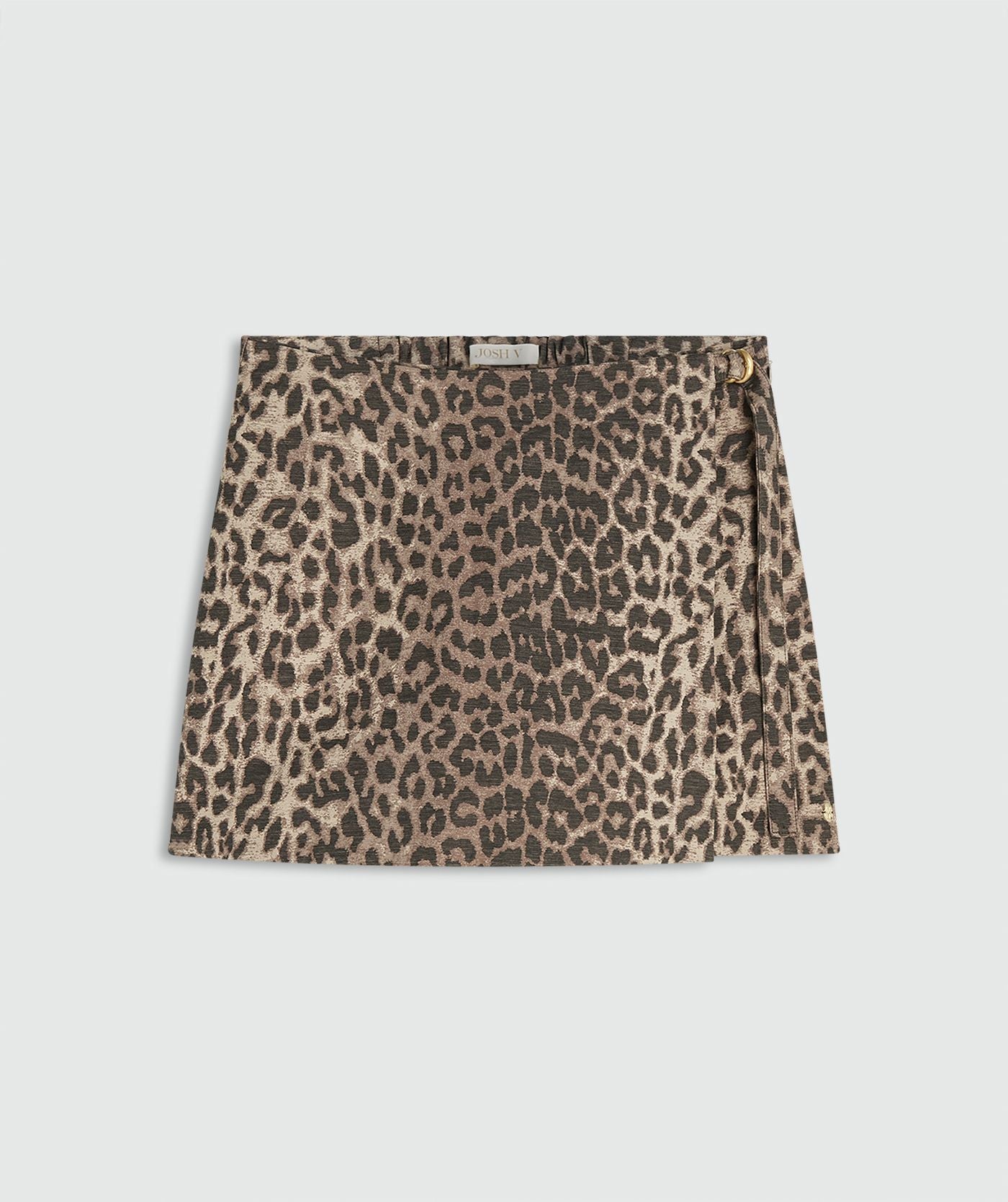 MAVEN regular fit skort met leopard print - leopard brown