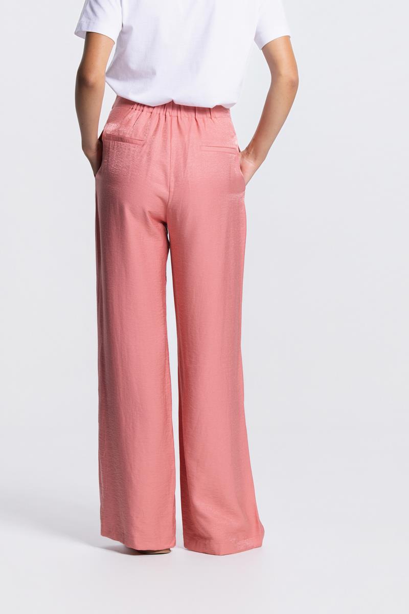 ORELIE GLANZENDE PANTALON IN BLUSH