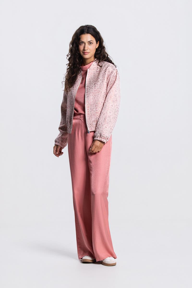 ORELIE GLANZENDE PANTALON IN BLUSH