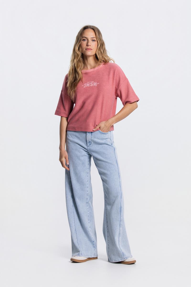 NOEKA KORTE MOUW SWEATER IN BLUSH