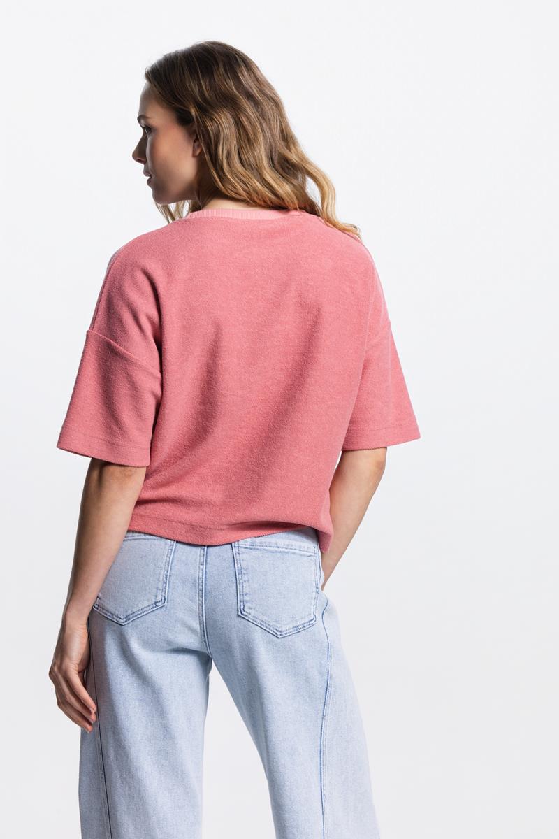 NOEKA KORTE MOUW SWEATER IN BLUSH