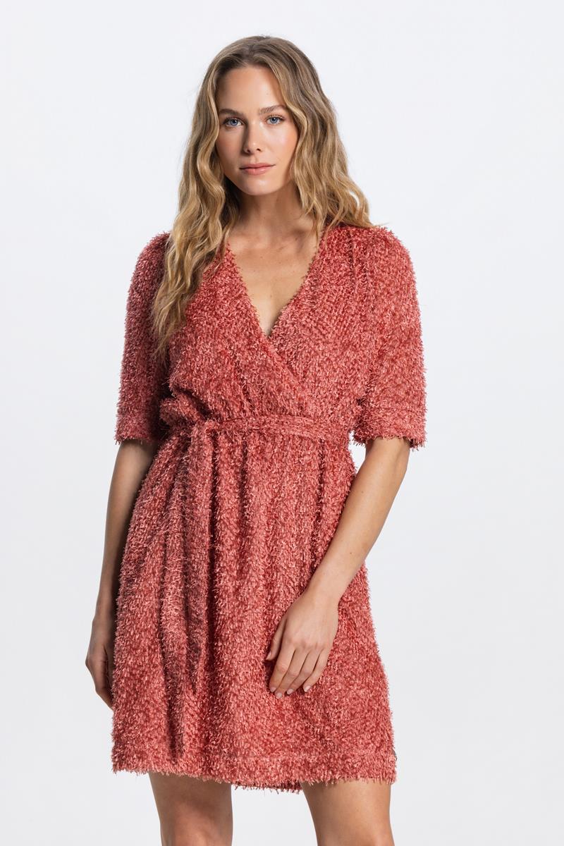 NANCY V-HALS JURK IN BLUSH