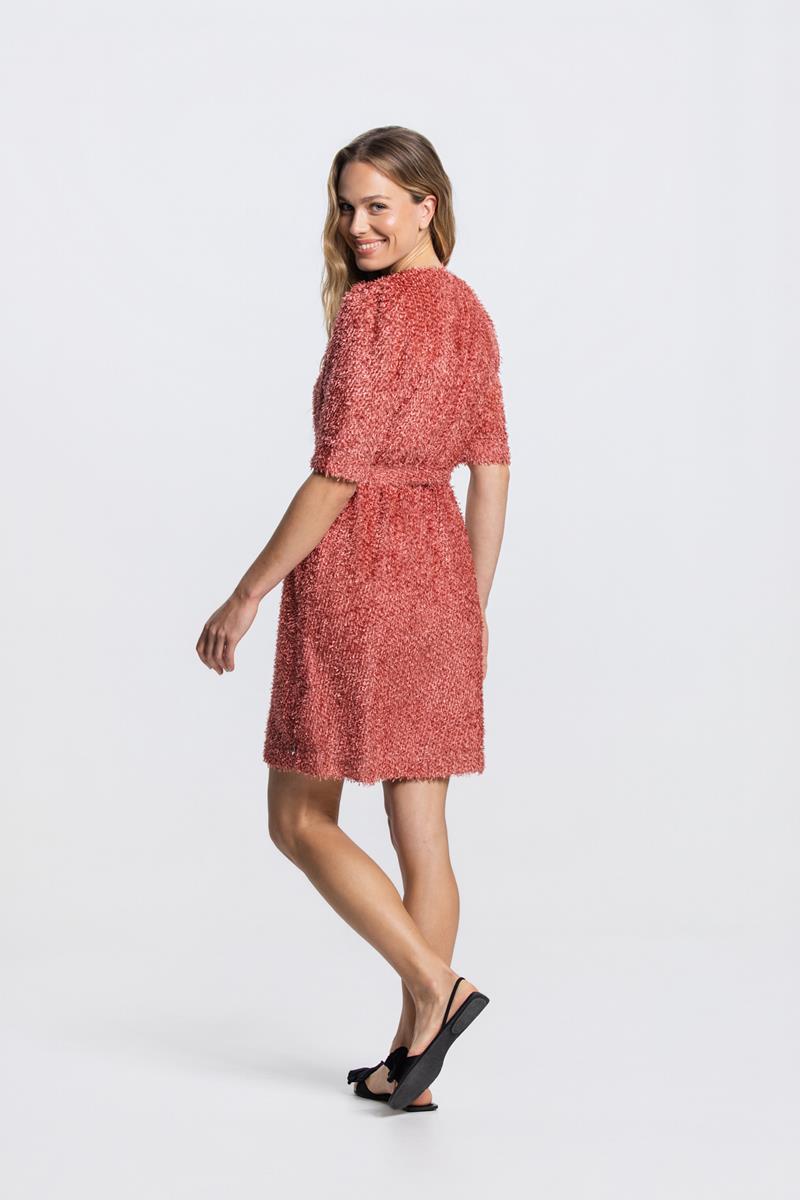 NANCY V-HALS JURK IN BLUSH