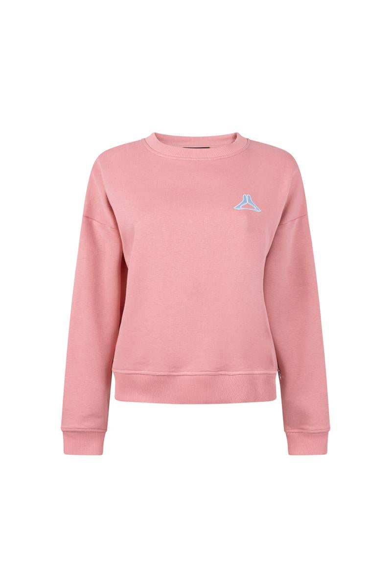 MURIEL LOGO SWEATER IN BLUSH