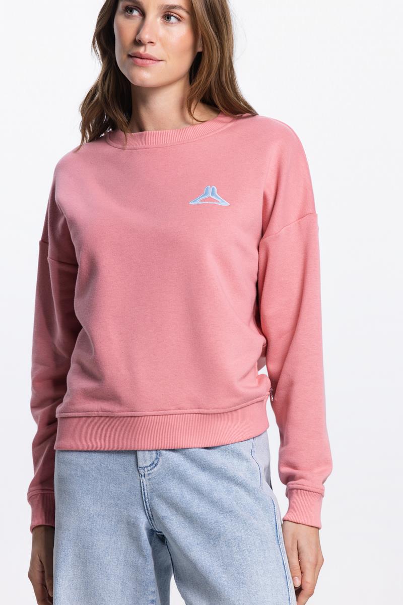 MURIEL LOGO SWEATER IN BLUSH
