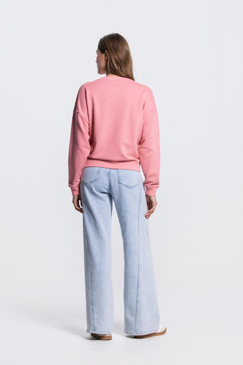 MURIEL LOGO SWEATER IN BLUSH