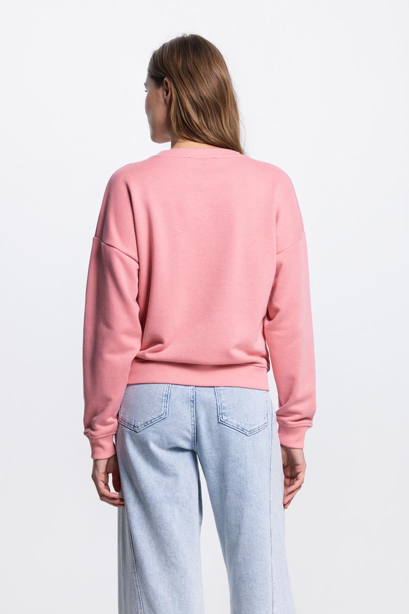 MURIEL LOGO SWEATER IN BLUSH