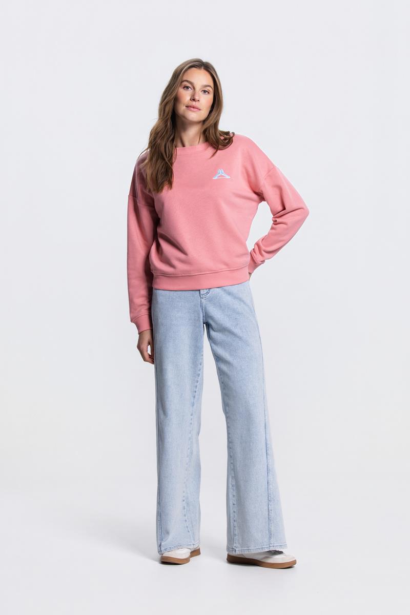MURIEL LOGO SWEATER IN BLUSH