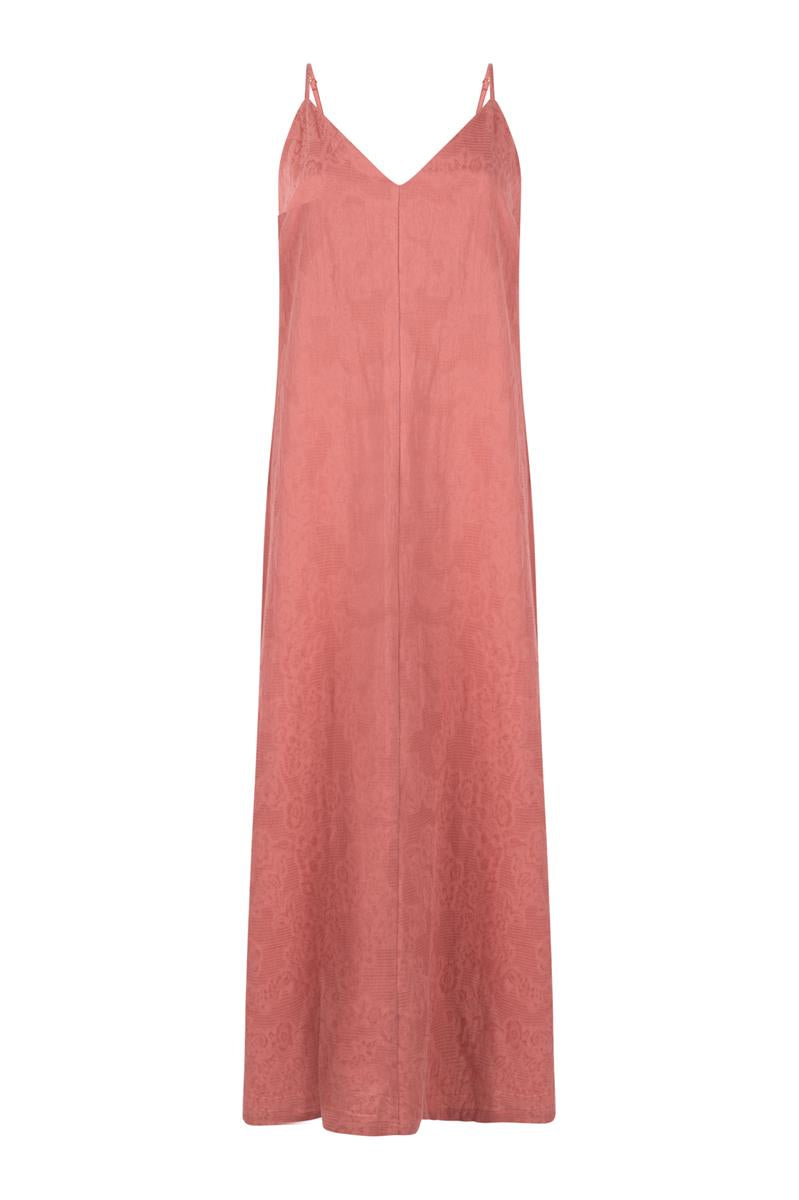 PASCALLE V-HALS MAXI JURK IN BLUSH
