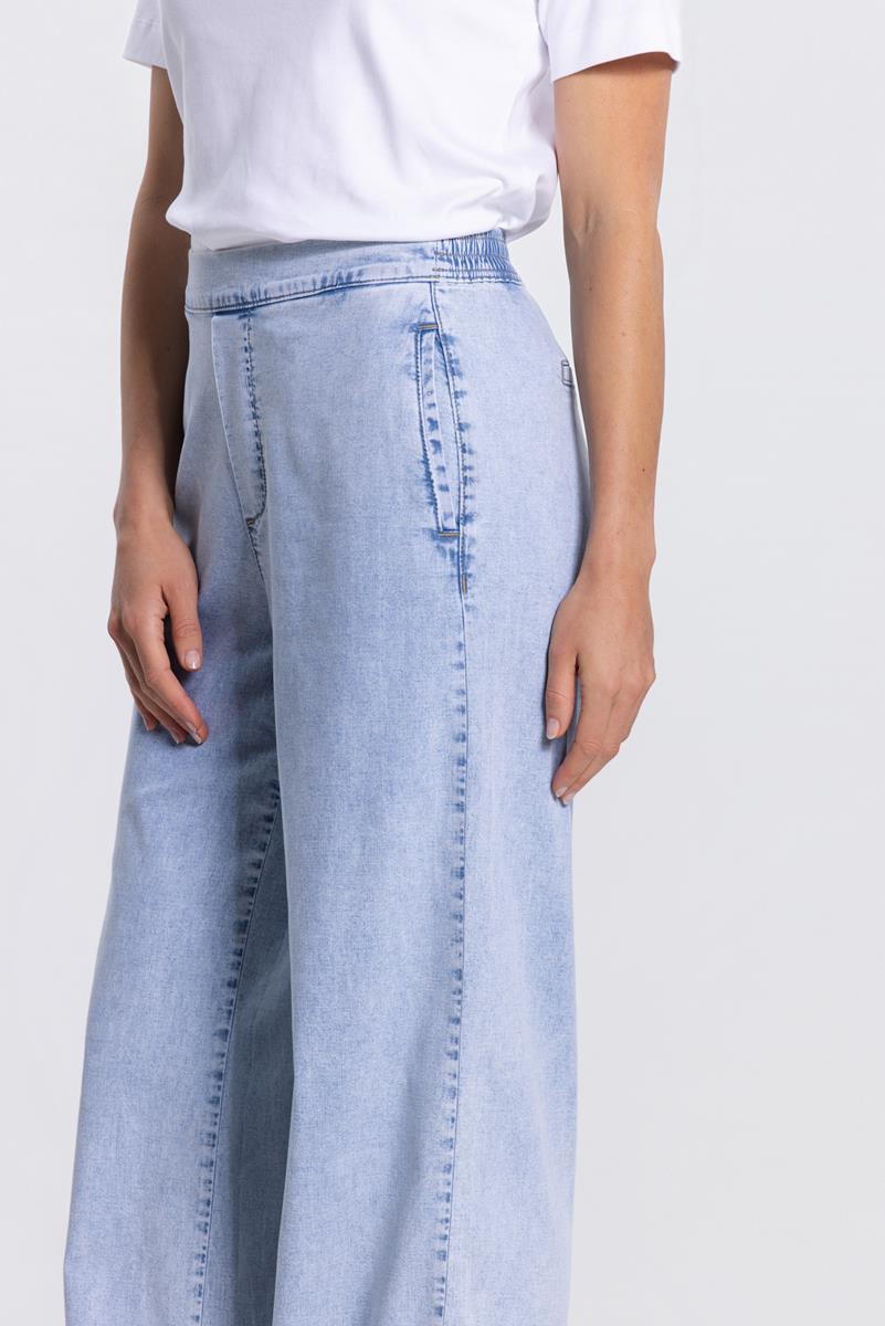 SAAR WIDE LEG BROEK IN LICHTBLAUW