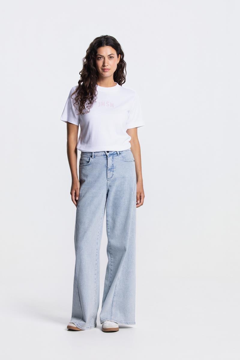 RESA T-SHIRT MET LOGO IN WIT / LICHT ROZE