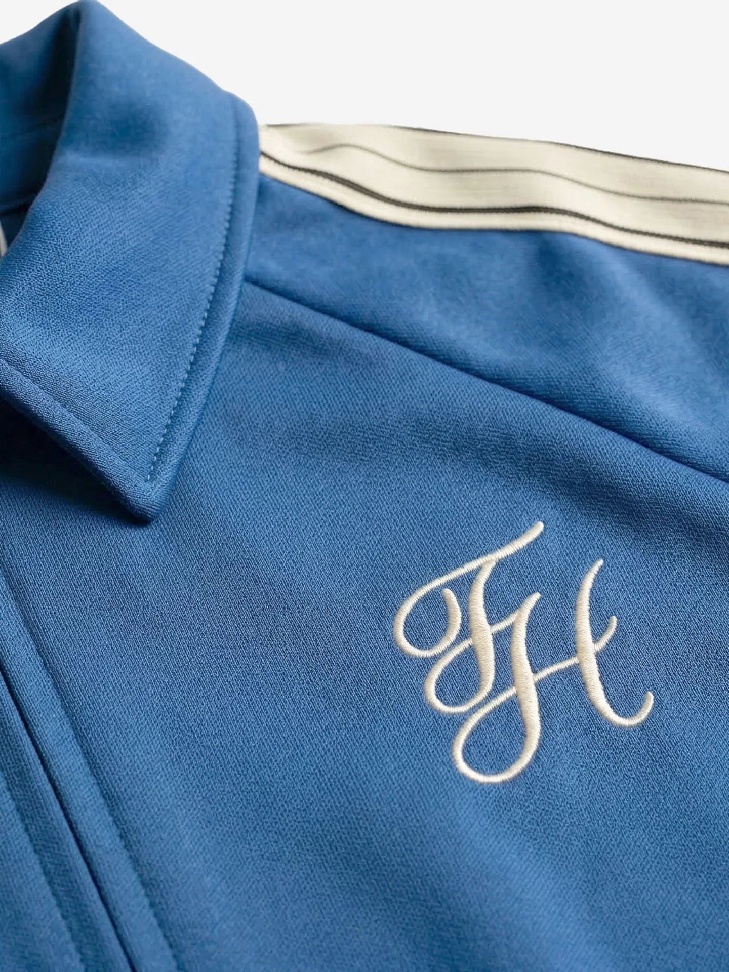 Track jacket met gestreepte biezen