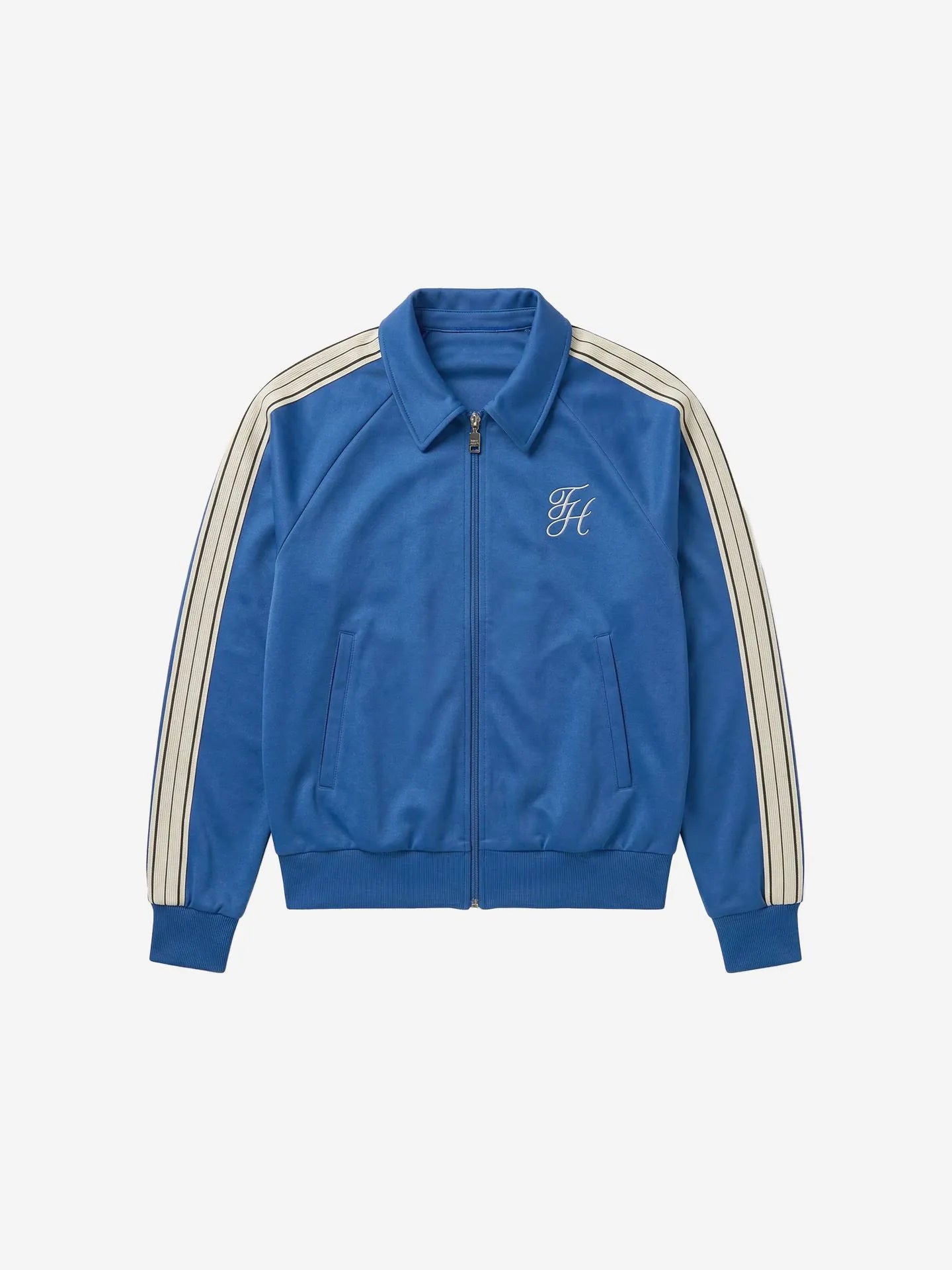 Track jacket met gestreepte biezen