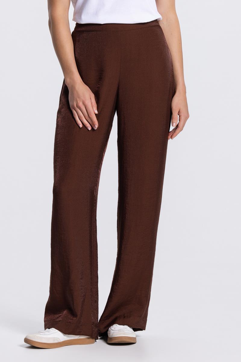 PIPPA WIDE LEG PANTALON IN BRUIN