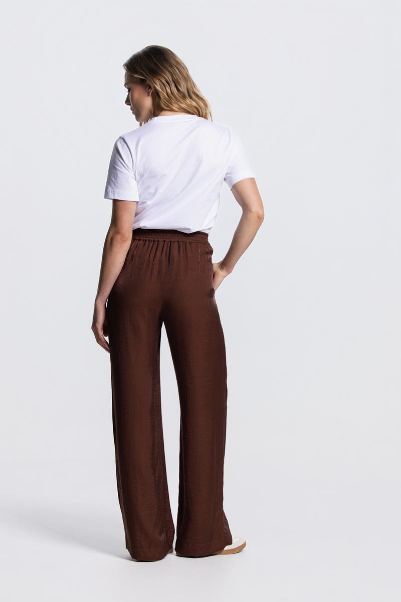 PIPPA WIDE LEG PANTALON IN BRUIN