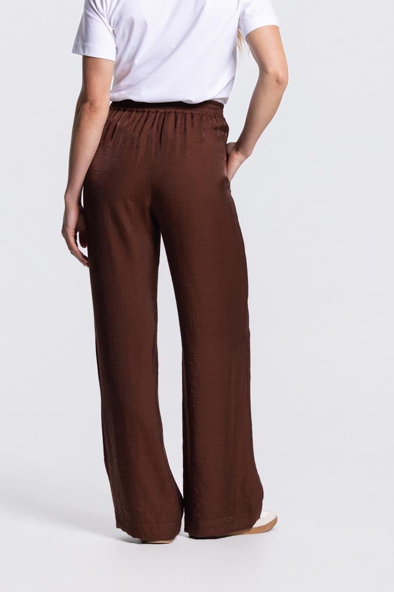 PIPPA WIDE LEG PANTALON IN BRUIN