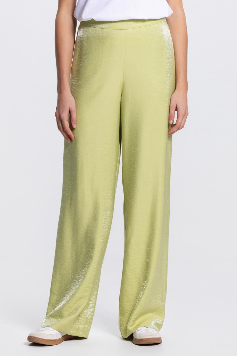 DO WIDE LEG GLANS PANTALON IN AVOCADO
