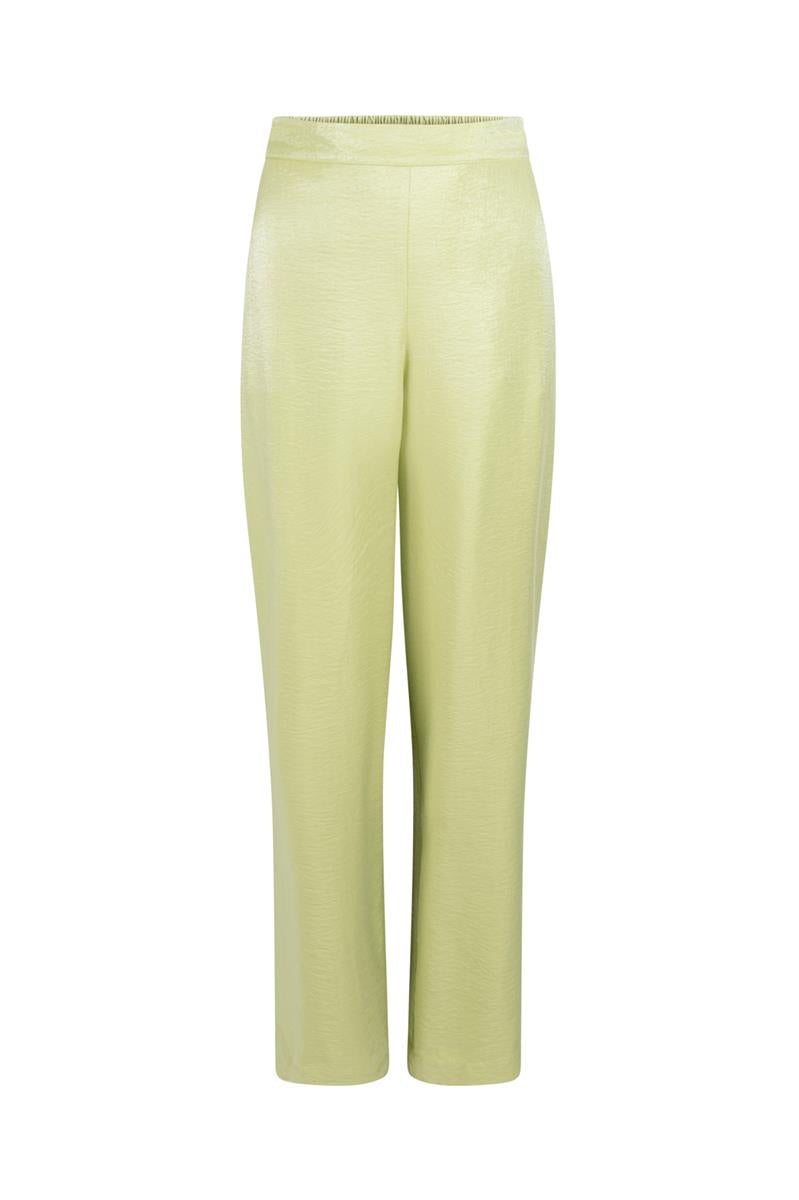 DO WIDE LEG GLANS PANTALON IN AVOCADO