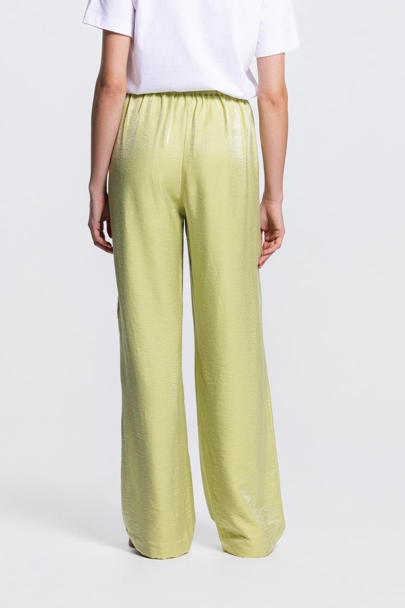DO WIDE LEG GLANS PANTALON IN AVOCADO