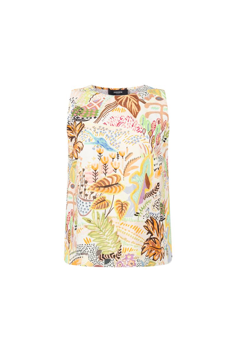 VIV TOP MET STRIKDETAIL IN MULTICOLOR
