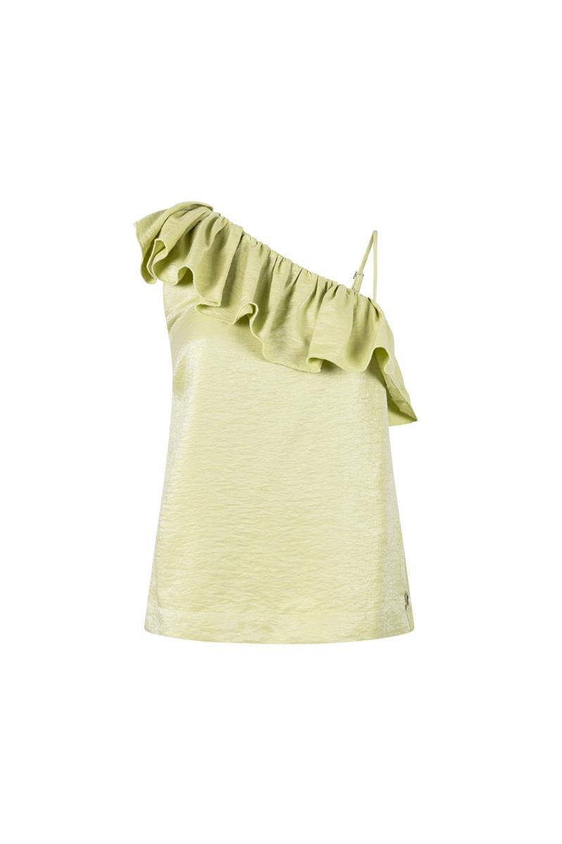 VIE ONE SHOULDER TOP IN AVOCADO