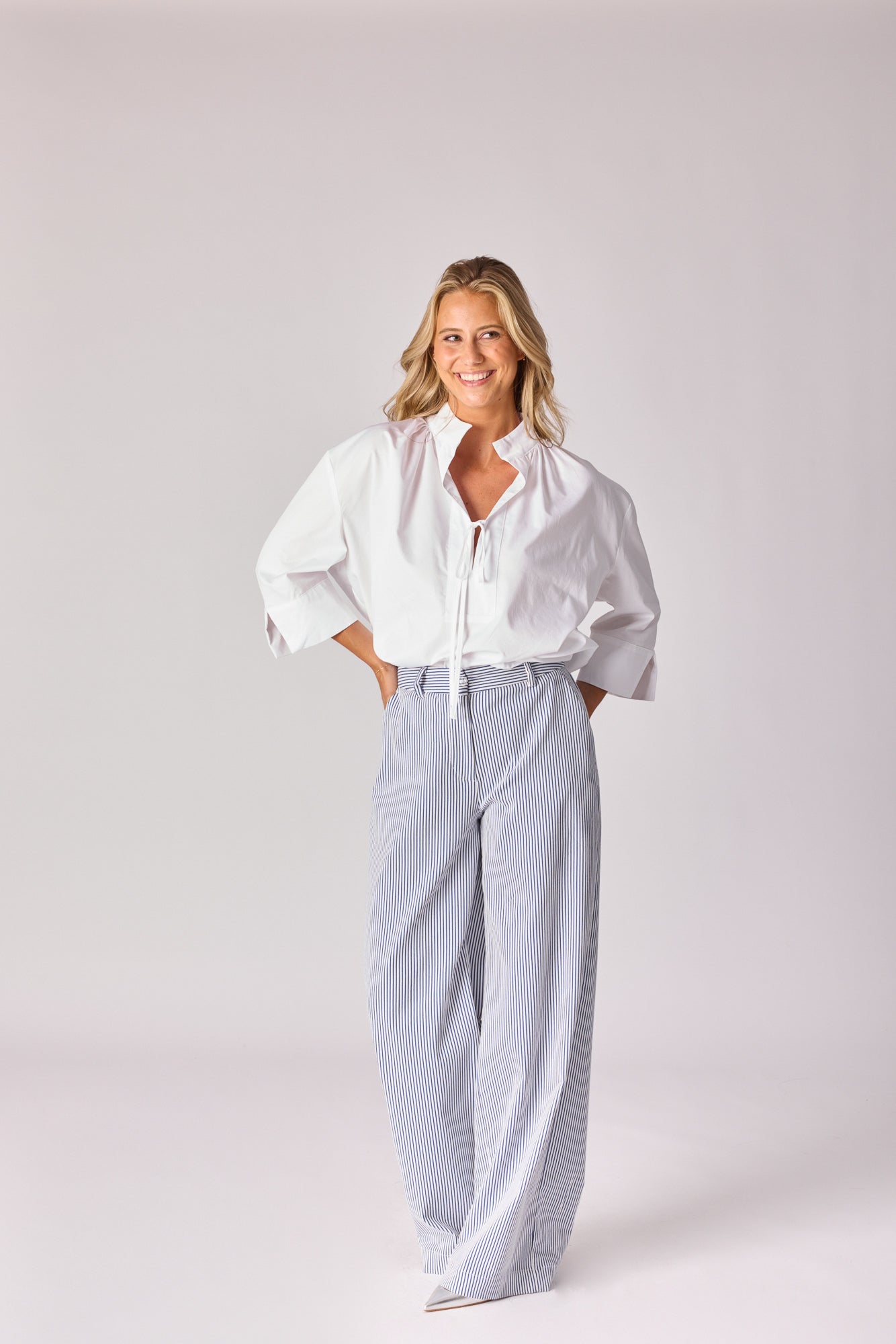 Lenny pants blue stripe